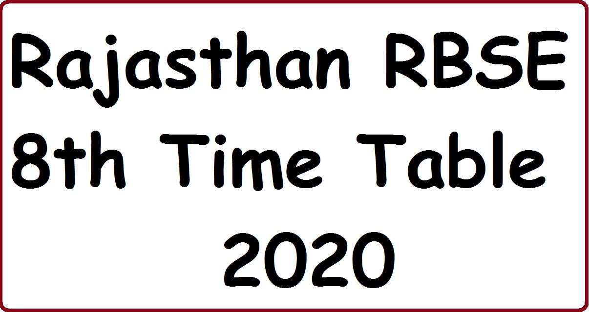 class 8 board exam date 2024 rbse time table rajasthan