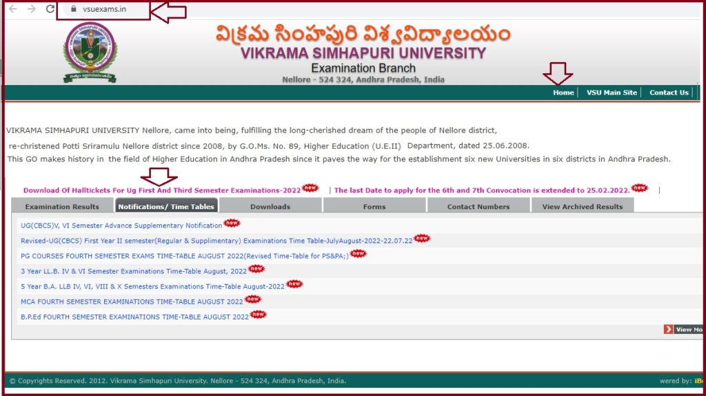 VSU UG & PG Convocation Application Form & Challan Download 2024