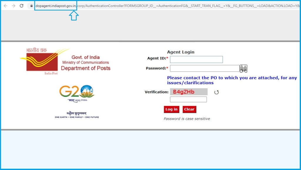 India Post Agent Login